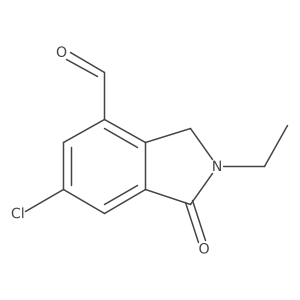 6-Chloro-2-ethyl-2,3-dihydro-1-oxo-1H-isoindole-4-carboxaldehyde结构式