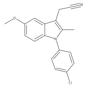 1-(4-Chlorophenyl)-5-methoxy-2-methyl-1H-indole-3-acetonitrile结构式