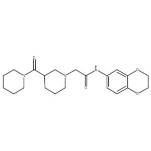 N-(2,3-dihydro-1,4-benzodioxin-6-yl)-2-[3-(piperidine-1-carbonyl)piperidin-1-yl]acetamide Structure