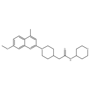 2-[1-(7-methoxy-4-methylquinolin-2-yl)piperidin-4-yl]-N-(oxan-4-yl)acetamide结构式