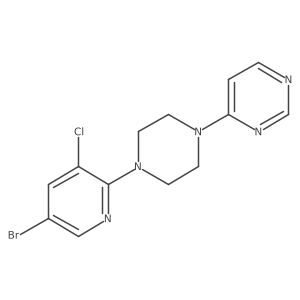 4-[4-(5-Bromo-3-chloropyridin-2-yl)piperazin-1-yl]pyrimidine Structure
