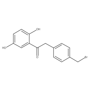 2-[4-(Bromomethyl)phenyl]-1-(2,5-dihydroxyphenyl)ethanone Structure