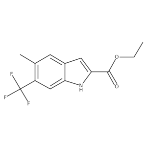 5-Methyl-6-trifluoromethyl-1h-indole-2-carboxylic acid ethyl ester结构式