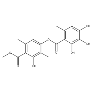 Methyl 2-hydroxy-3,6-dimethyl-4-[(2,3,4-trihydroxy-6-methylbenzoyl)oxy]benzoate Structure