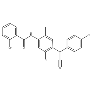 N-{5-chloro-4-[(4-chlorophenyl)(cyano)methyl]-2-methylphenyl}-2-hydroxybenzamide Structure