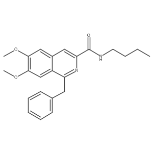 N-Butyl-6,7-dimethoxy-1-(phenylmethyl)-3-isoquinolinecarboxamide结构式