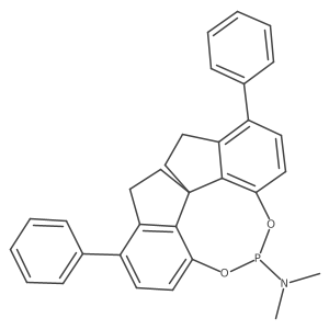 N,N-dimethyl-3,8-diphenyl-4,5,6,7-tetrahydroiindeno[7,1-de:1',7'-fg][1,3,2]dioxaphosphocin-12-amine结构式