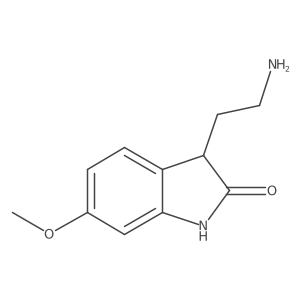 3-(2-Aminoethyl)-6-methoxy-2,3-dihydro-1H-indol-2-one结构式