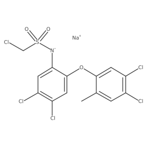 Sodium 1,4',5'-trichloro-2'-(2,4,5-trichlorophenoxy)methanesulfonanilide结构式