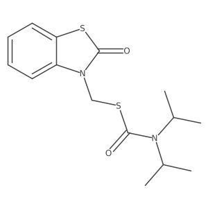 Carbamothioic acid, bis(1-methylethyl)-, S-[(2-oxo-3(2H)-benzothiazolyl)methyl] ester Structure