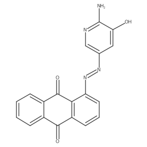 9,10-Anthracenedione, 1-((6-amino-5-hydroxy-3-pyridinyl)azo)-结构式