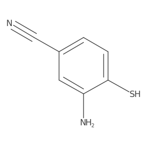 3-Amino-4-sulfanylbenzonitrile结构式