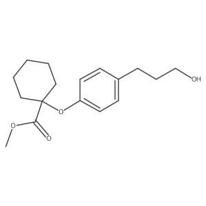 1-[4-(3-Hydroxypropyl)phenoxy]cyclohexane-1-carboxylic acid methyl ester结构式