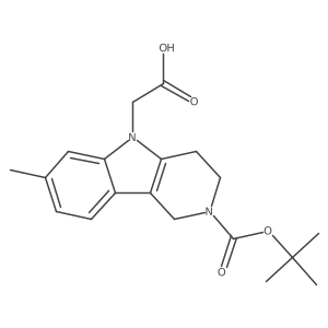 5-Carboxymethyl-7-methyl-1,3,4,5-tetrahydro-pyrido[4,3-b]indole-2-carboxylic acid tert-butyl ester Structure