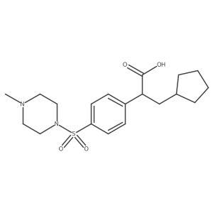 3-Cyclopentyl-2-[4-(4-methyl-piperazine-1-sulfonyl)phenyl]propionic acid结构式