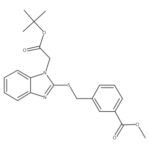 Tert-butyl[2-(3-methoxycarbonyl-benzylsulfanyl)-benzoimidazol-1-yl]-acetate Structure