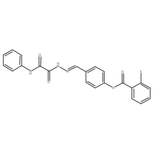 4-(2-(Anilino(oxo)acetyl)carbohydrazonoyl)phenyl 2-fluorobenzoate Structure