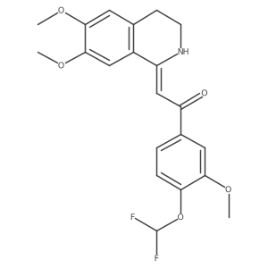 (2Z)-1-[4-(difluoromethoxy)-3-methoxyphenyl]-2-(6,7-dimethoxy-3,4-dihydroisoquinolin-1(2H)-ylidene)ethanone Structure