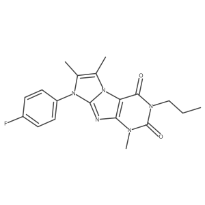 8-(4-fluorophenyl)-1,6,7-trimethyl-3-propyl-1H-imidazo[2,1-f]purine-2,4(3H,8H)-dione Structure