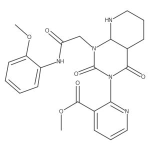 Methyl 2-[1-[2-(2-methoxyanilino)-2-oxoethyl]-2,4-dioxo-4a,5,6,7,8,8a-hexahydropyrido[2,3-d]pyrimidin-3-yl]pyridine-3-carboxylate结构式