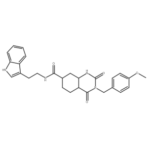 N-[2-(1H-indol-3-yl)ethyl]-3-[(4-methoxyphenyl)methyl]-2,4-dioxo-1,2,3,4-tetrahydroquinazoline-7-carboxamide Structure