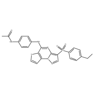 N-[4-({3-[(4-ethylphenyl)sulfonyl]thieno[2,3-e][1,2,3]triazolo[1,5-a]pyrimidin-5-yl}amino)phenyl]acetamide Structure
