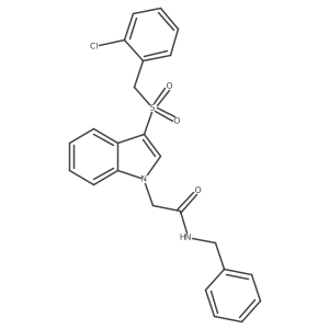 N-benzyl-2-(3-((2-chlorobenzyl)sulfonyl)-1H-indol-1-yl)acetamide Structure