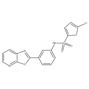 5-chloro-N-(3-(thiazolo[5,4-b]pyridin-2-yl)phenyl)thiophene-2-sulfonamide结构式
