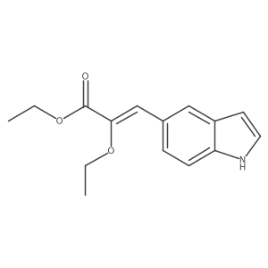 Ethyl 2-ethoxy-3-(1H-indol-5-yl)-2-propenoate Structure