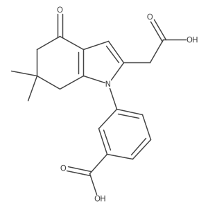 3-[2-(carboxymethyl)-6,6-dimethyl-4-oxo-4,5,6,7-tetrahydro-1H-indol-1-yl]benzoic acid Structure