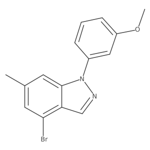 1h-Indazole,4-bromo-1-(3-methoxyphenyl)-6-methyl- Structure