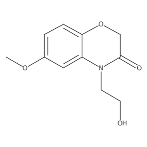 4-(2-hydroxyethyl)-6-methoxy-2H-1,4-benzoxazin-3(4H)-one结构式