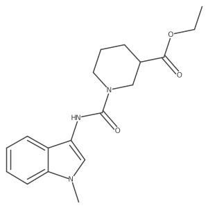 ethyl 1-((1-methyl-1H-indol-3-yl)carbamoyl)piperidine-3-carboxylate Structure