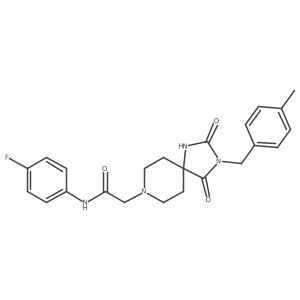 N-(4-fluorophenyl)-2-(3-(4-methylbenzyl)-2,4-dioxo-1,3,8-triazaspiro[4.5]decan-8-yl)acetamide结构式