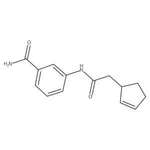 3-[[2-(2-Cyclopenten-1-yl)acetyl]amino]benzamide结构式