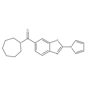 azepan-1-yl[2-(1H-pyrrol-1-yl)-1,3-benzothiazol-6-yl]methanone结构式