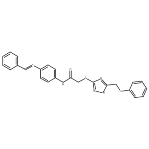 Acetamide, 2-[[3-(phenoxymethyl)-1H-1,2,4-triazol-5-yl]thio]-N-[4-(2-phenyldiazenyl)phenyl]- Structure