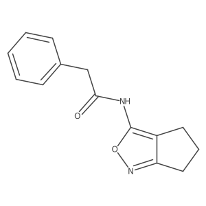 N-(5,6-dihydro-4H-cyclopenta[c]isoxazol-3-yl)-2-phenylacetamide结构式