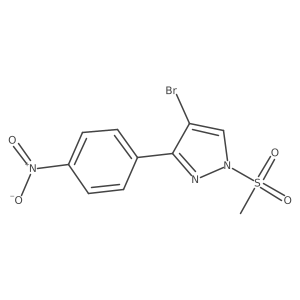 4-Bromo-1-methylsulfonyl-3-(4-nitrophenyl)pyrazole结构式