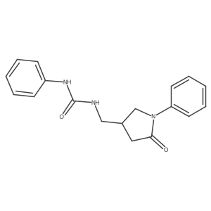 1-((5-Oxo-1-phenylpyrrolidin-3-yl)methyl)-3-phenylurea结构式