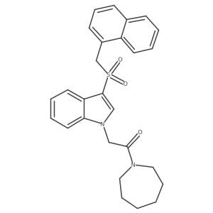 1-(azepan-1-yl)-2-(3-((naphthalen-1-ylmethyl)sulfonyl)-1H-indol-1-yl)ethanone Structure