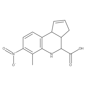 (3aR,4S,9bS)-6-methyl-7-nitro-3a,4,5,9b-tetrahydro-3H-cyclopenta[c]quinoline-4-carboxylic acid结构式