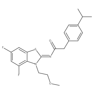 (Z)-N-(4,6-difluoro-3-(2-methoxyethyl)benzo[d]thiazol-2(3H)-ylidene)-2-(4-isopropylphenyl)acetamide Structure