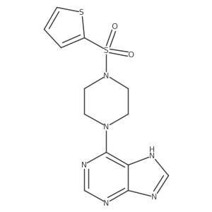 6-[4-(thiophen-2-ylsulfonyl)piperazin-1-yl]-7H-purine结构式