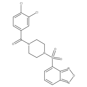 [4-(2,1,3-Benzoxadiazol-4-ylsulfonyl)piperazin-1-yl](3,4-dichlorophenyl)methanone结构式