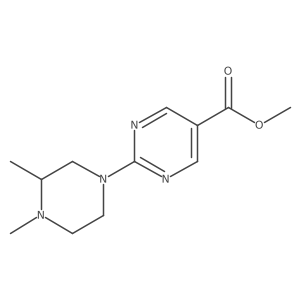 Methyl 2-(3,4-dimethylpiperazin-1-yl)pyrimidine-5-carboxylate结构式