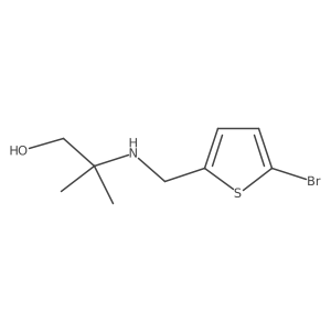 2-{[(5-Bromothiophen-2-yl)methyl]amino}-2-methylpropan-1-ol结构式