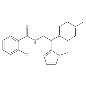 2-chloro-N-(2-(1-methyl-1H-pyrrol-2-yl)-2-(4-methylpiperazin-1-yl)ethyl)benzamide结构式