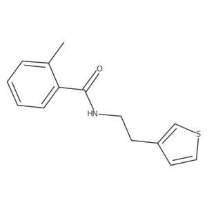 2-methyl-N-[2-(thiophen-3-yl)ethyl]benzamide结构式