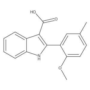 2-(2-methoxy-5-methylphenyl)-1H-indole-3-carboxylic acid结构式